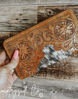Juliet Tooled Leather Cowhide Wallet by Countryside Co.