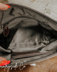 Whiskey Tooled Leather Wristlet - Toiletry Bag