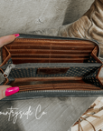 Frontier Tooled Leather Wallet by Countryside Co.