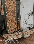 Panhandle Tooled Leather Cowhide Conceal Carry Tote, Computer Bag by Countryside Co.