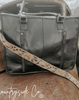 Panhandle Tooled Leather Cowhide Conceal Carry Tote, Computer Bag by Countryside Co.