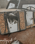 Panhandle Tooled Leather Cowhide Conceal Carry Tote, Computer Bag by Countryside Co.