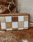 Stockdale Checkered Cowhide Wallet by Countryside Co.