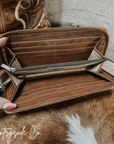 Stockdale Checkered Cowhide Wallet by Countryside Co.