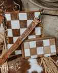 Stockdale Checkered Cowhide Wallet by Countryside Co.