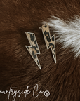 Leopard Bolt Earrings