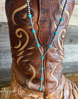 Long Trail Western Necklace Navajo Pearls & Turquoise