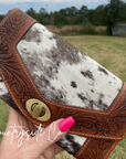 Cowgirl Cowhide and Tooled Leather Wallet