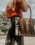 Jesse Cowhide and Tooled Leather Tote Purse by Countryside Co.