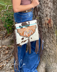 Sierra Cowhide Fringe Concealed Carry Purse