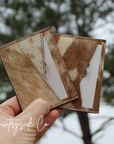 Mocha Cream Cowhide Credit Card Holder