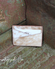 Mocha Cream Cowhide Credit Card Holder