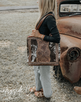 Lucille Cowhide and Tooled Leather Tote Bag