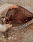 High Road Patchwork Cowhide Wristlet