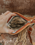 Stockdale Checkered Cowhide Fringe Purse by Countryside Co.