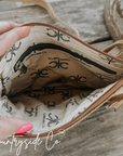 Becca Boot Stitch Suede Purse with Wristlet by Countryside Co.