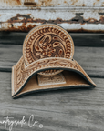 Handmade Tooled Leather Coaster Set by Countryside Co.