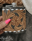 Legend Tooled Leather Flask by Countryside Co.