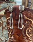Navajo Dangle Statement Earrings Concho Accent