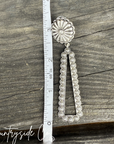 Navajo Dangle Statement Earrings Concho Accent