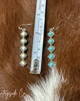 Princess Drop Earrings in Turquoise and White