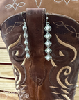 Princess Drop Earrings in Turquoise and White
