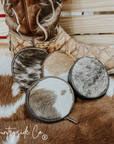 Cowhide Circle Pouch