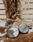 Cowhide Circle Pouch