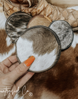 Cowhide Circle Pouch