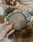 Cowhide Circle Pouch