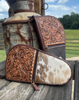 Yuma Cowhide and Tooled Leather 11" Carry Case