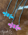 Navajo Bead Squash Flower Necklace