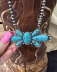 Navajo Bead Squash Flower Necklace