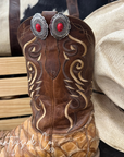 Concho Red Stone Earring