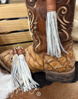 Cowhide Fringe Keychain Bag Charm