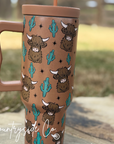 Highland Cow 40oz Insulated Tumbler Cup