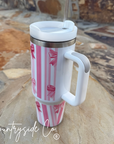 Pink Bow 40oz Insulated Tumbler Cup