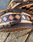 Tribeca Leather Checkered Canteen Purse