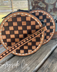 Tribeca Leather Checkered Canteen Purse