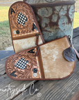 Mesquite Cowhide and Tooled Leather 15" Carry Case