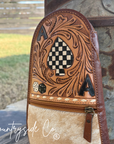 Mesquite Cowhide and Tooled Leather 15" Carry Case