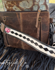 Checkered Howdy Conceal Carry Leather Purse