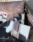 Gambler Cowhide Purse and Wallet BUNDLE