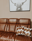 Chevron Cowhide Throw Pillow Cover