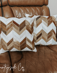 Chevron Cowhide Throw Pillow Cover