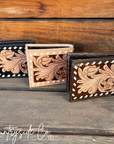 Beaded Cross Leather Men's Wallet