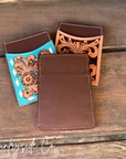 Tooled Leather Credit Card Holder