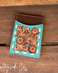 Tooled Leather Credit Card Holder