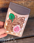 Tooled Leather Credit Card Holder