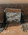Harper Tooled Leather Clear Fring Purse, Festival Bag